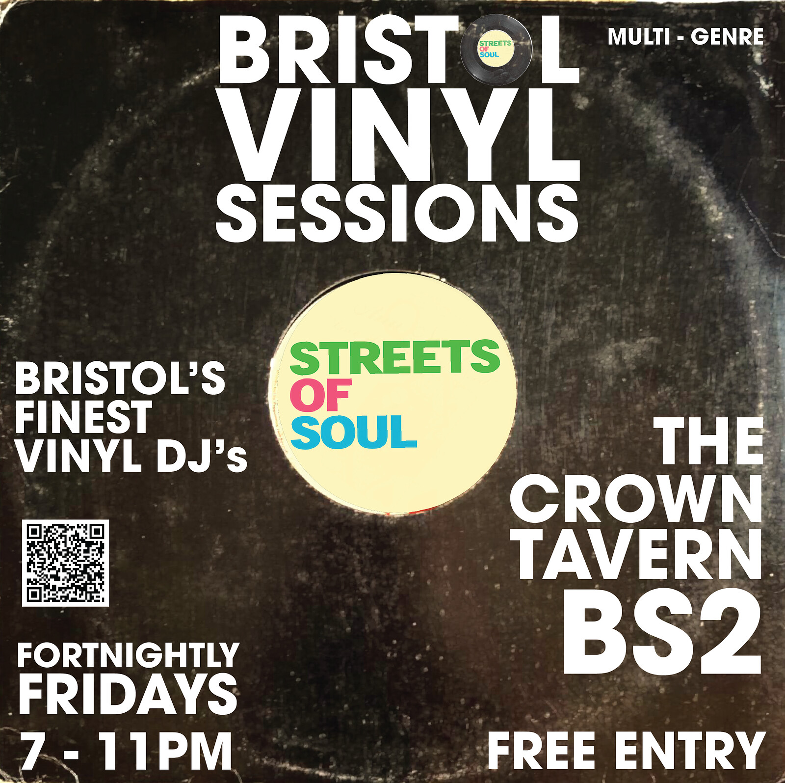 STREETS OF SOUL PRESENTS - BRISTOL VINYL SESSIONS at THE CROWN TAVERN BS2