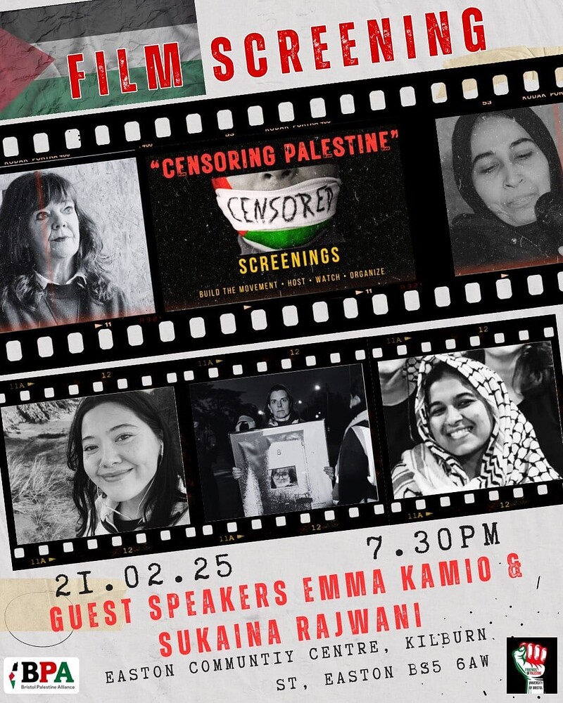 Film Screening - Censoring Palestine at Easton Community Centre