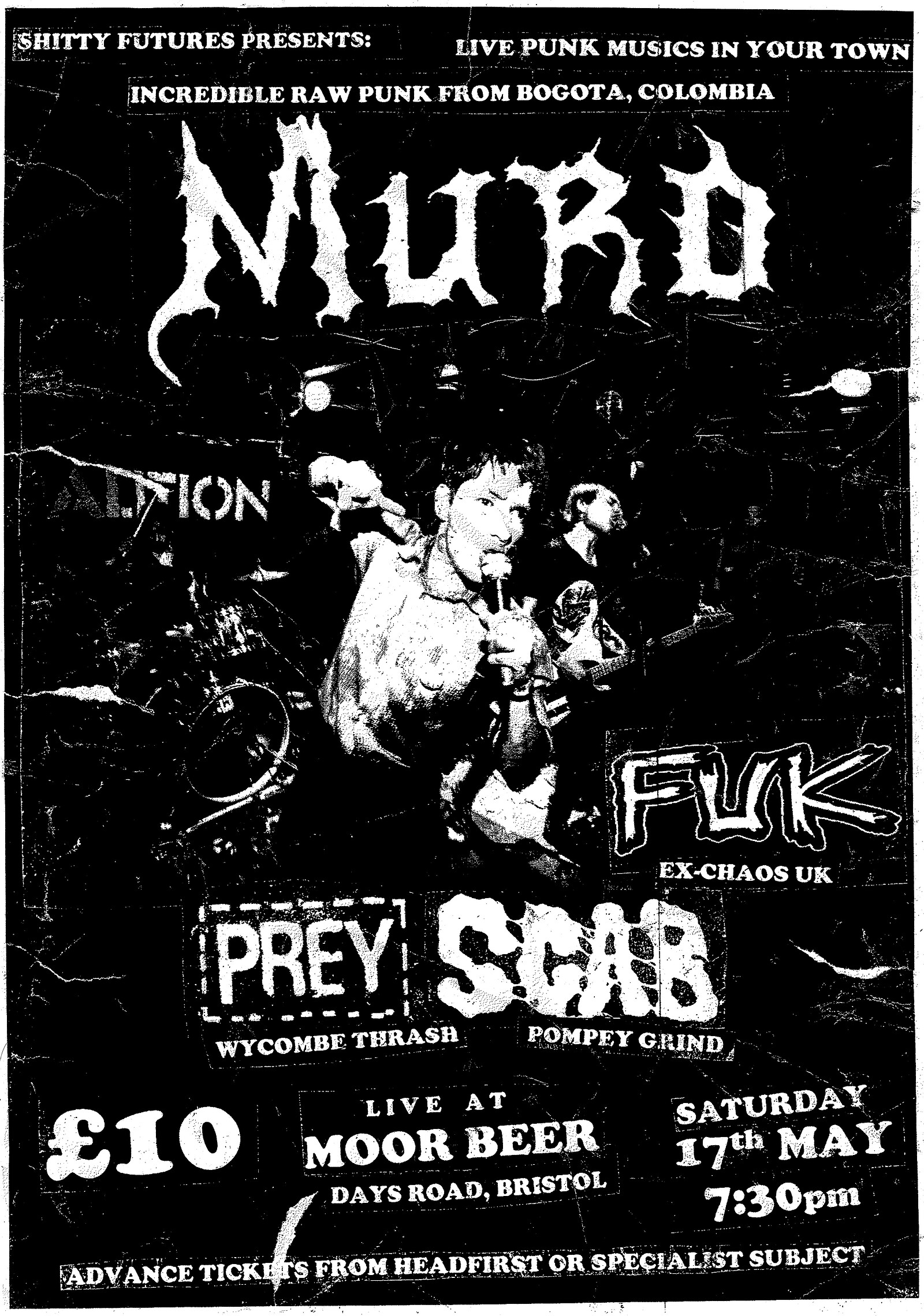 MURO , FUK, PREY and SCAB at Moor Beer Co