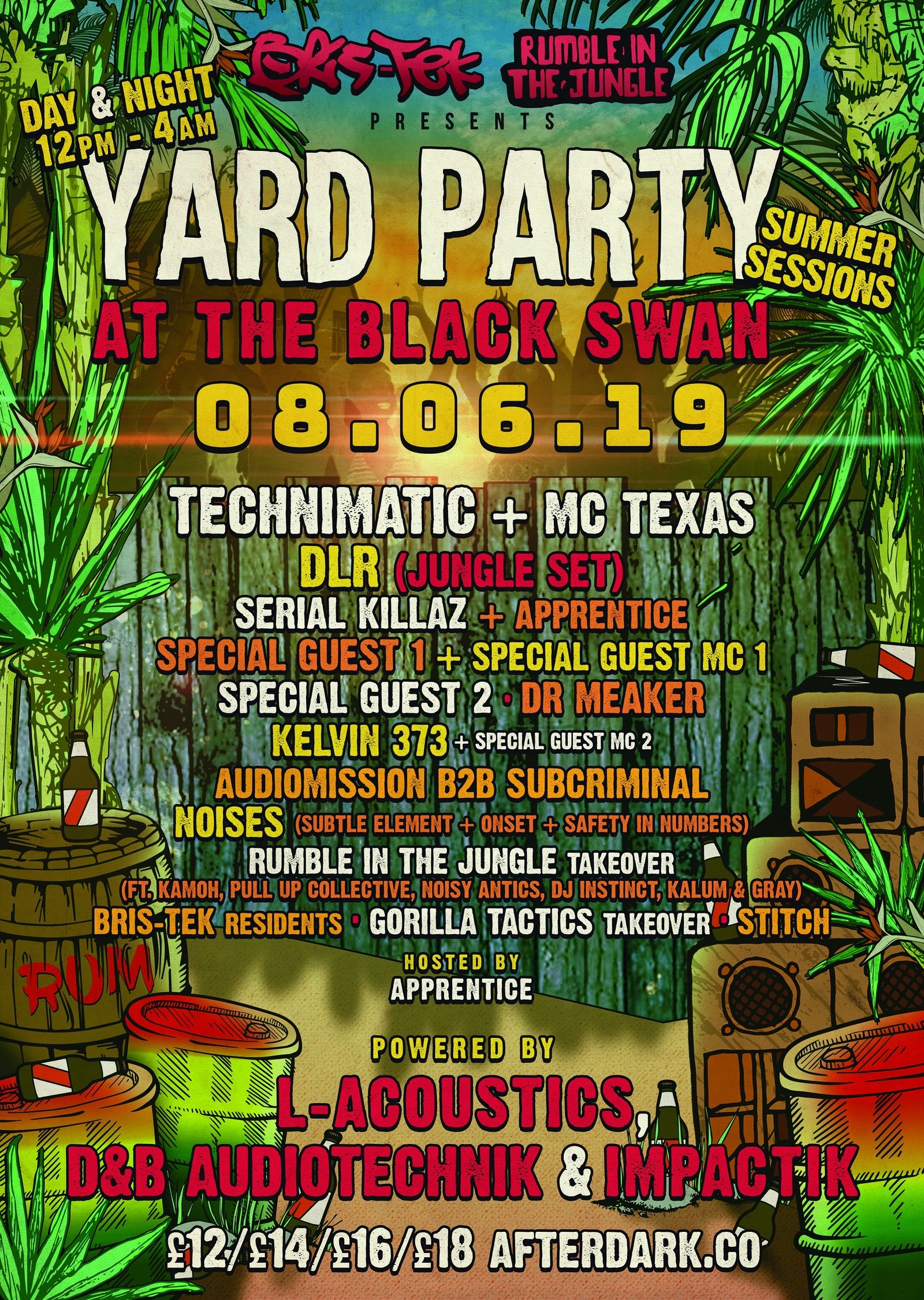 Bris-Tek x Rumble In The Jungle x Yard Party x Sum at The Black Swan