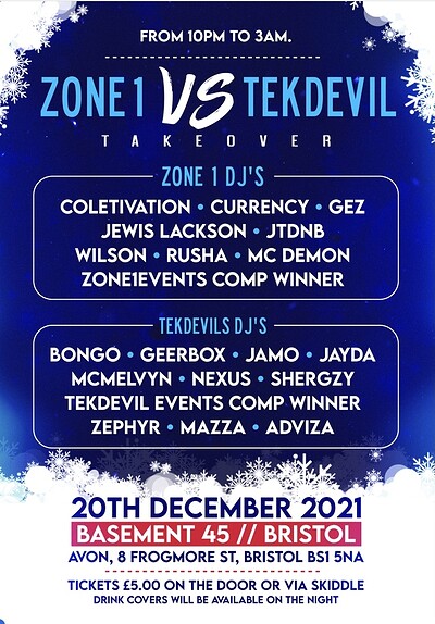 Zone1 Vs Tek Devil. DnB night at Basement 45