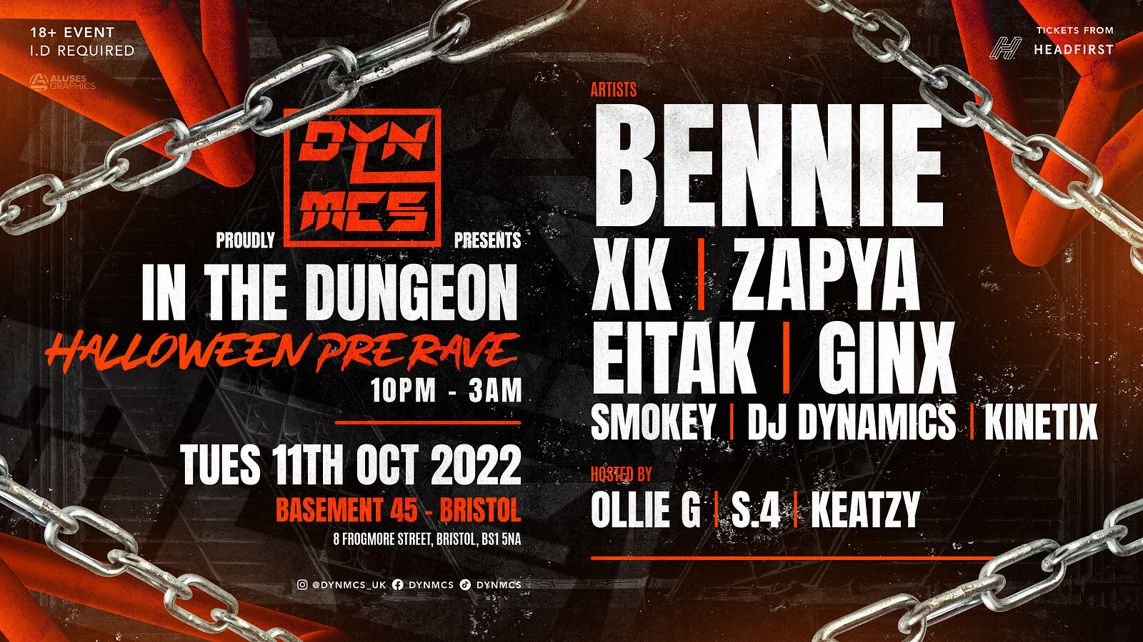 DYNMCS Presents: BENNIE Halloween Pre Rave at Basement 45