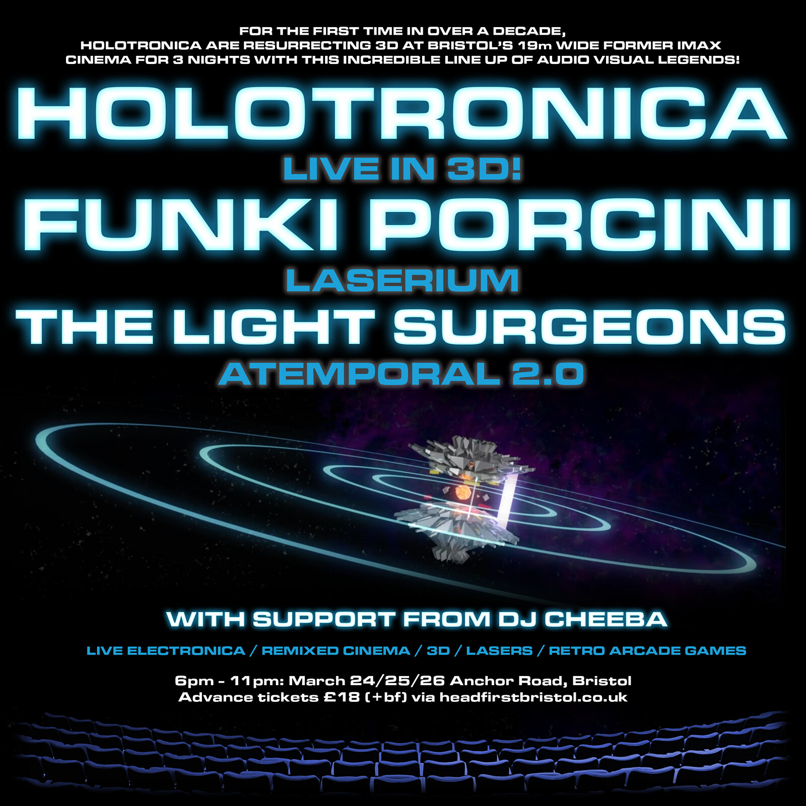 Holotronica Audio Visual Weekend - SUNDAY at Bristol Aquarium IMAX Theatre