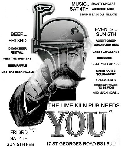 Weekend Extravaganza - Saturday 4th - Music Day at The Lime Kiln Pub BS1 5UU