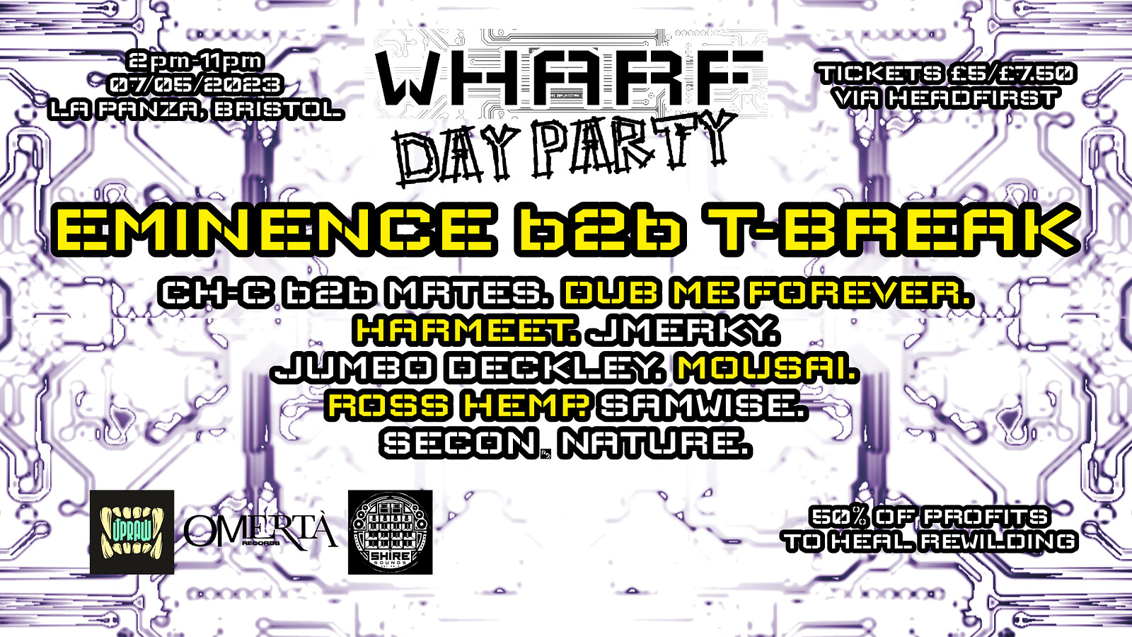 Wharf Recordings: Eminence b2b T-Break + more at La Panza