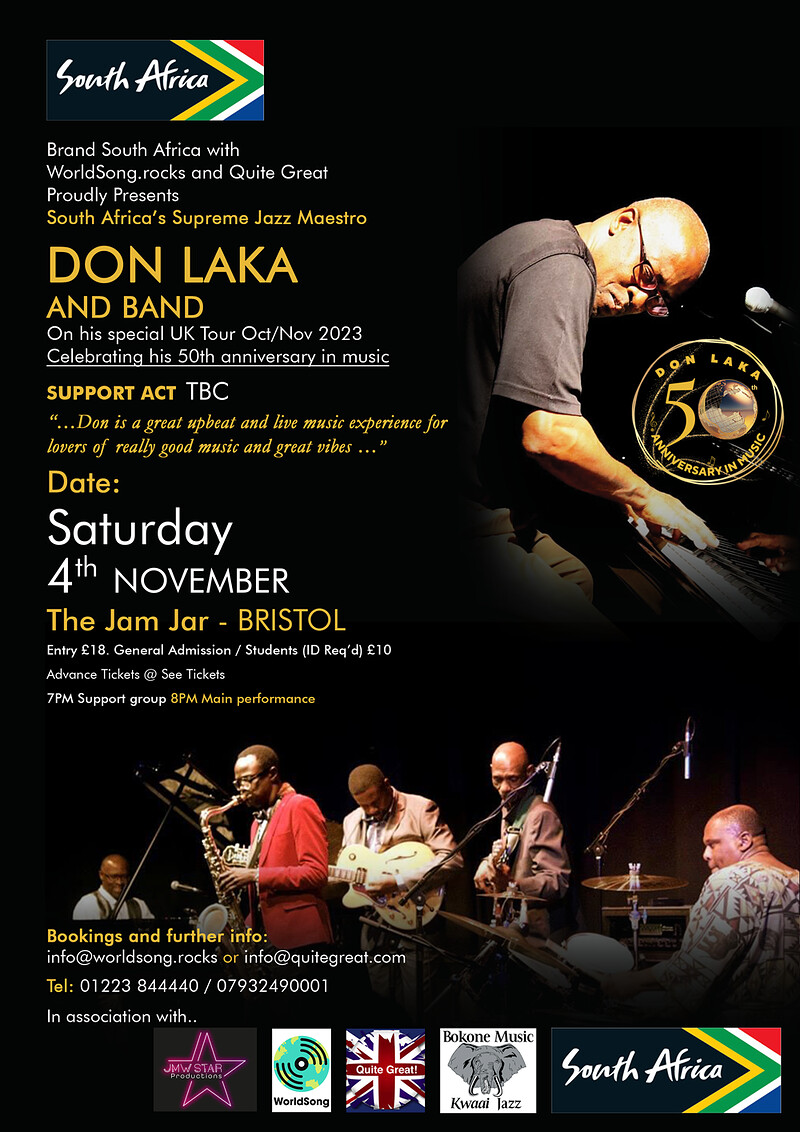 Don Laka and Band. featuring Sisanda Myataza at The Jam Jar