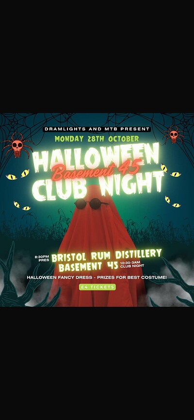 Dramsoc x MTB x Spotlights Halloween Party at Basement 45