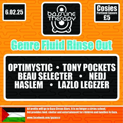 Bassline Therapy Palestine Fundraiser at Cosies