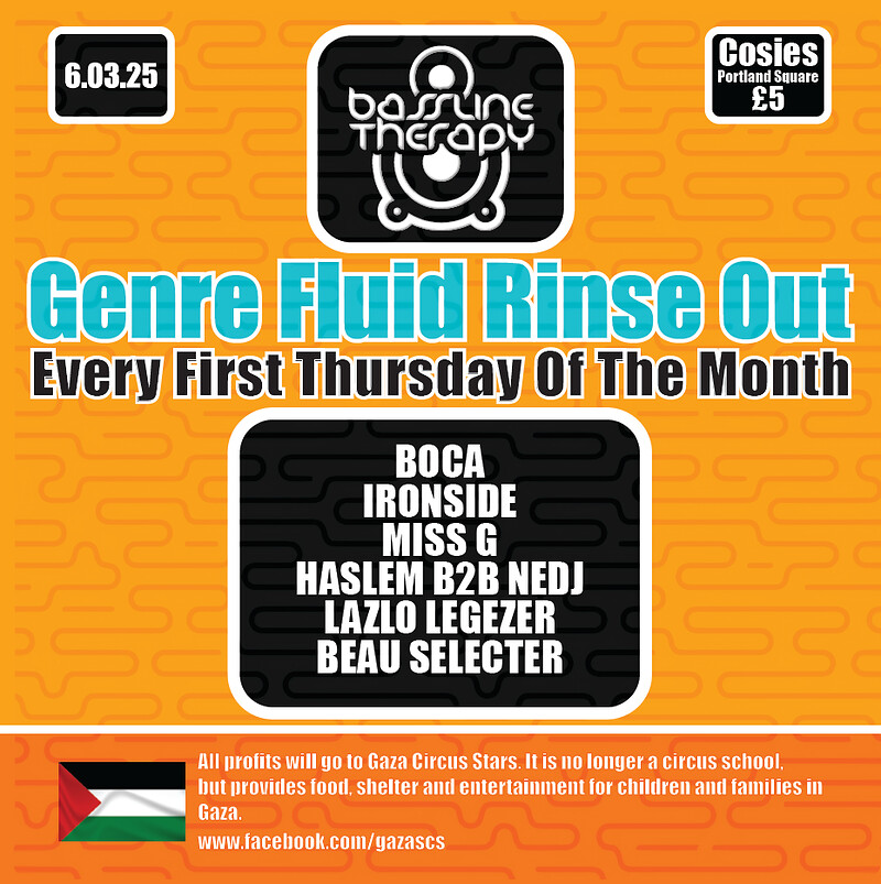 Bassline Therapy Palestine Fundraiser at Cosies