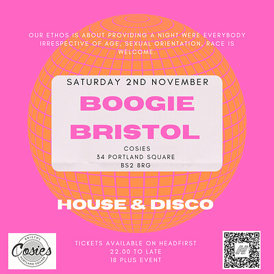 BOOGIE BRISTOL at Cosies