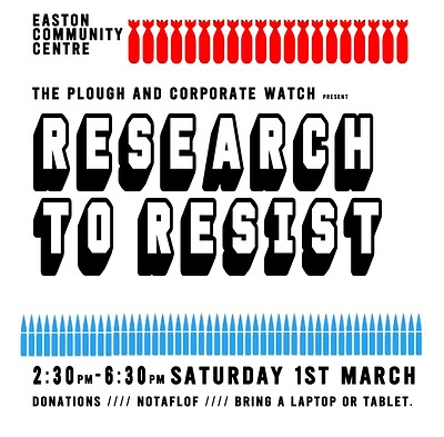 RESEARCH TO RESIST at Easton Community Centre