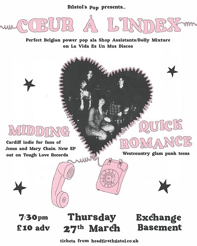 COEUR A L'INDEX , MIDDING & QUICK ROMANCE at Exchange