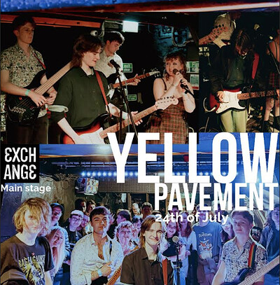 Yellow Pavement at Exchange