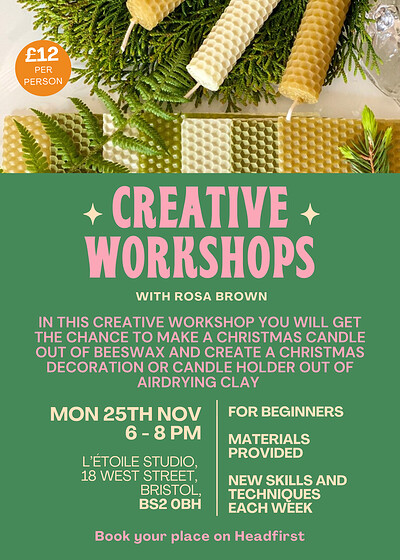 Christmas Candle and Decoration Making at L'Étoile Studio