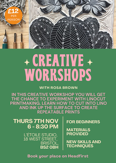 Creative Workshop: Linocut Printmaking at L'Étoile Studio