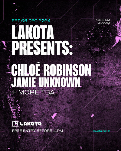 Lakota Presents: Chloé Robinson | Jamie Unknown at Lakota