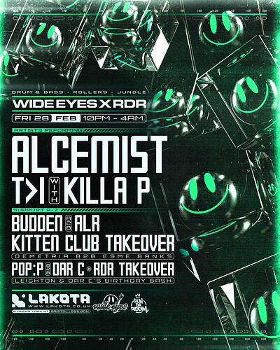 Wide Eyes X RDR: Alcemist, T>I w/ Killa P + more at Lakota