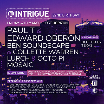 Intrigue w/ Paul T & Edward Oberon + more at Lost Horizon