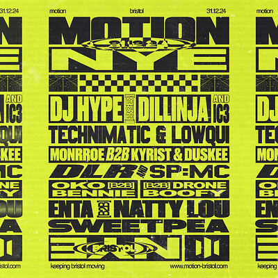 Motion Presents - NYE w/ DJ Hype, Dillinja + more at Motion