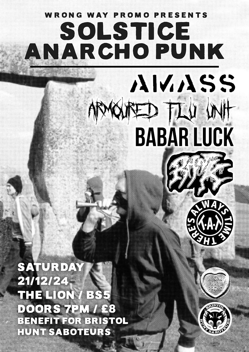 Winter solstice anarcho-punk hunt sabs benefit at Red Lion BS5