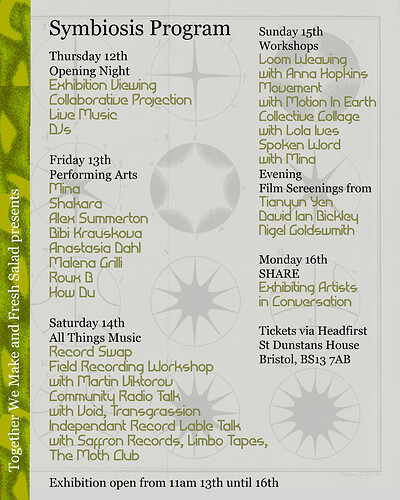 Symbiosis: Workshops & Films Screenings at St Dunstan's House