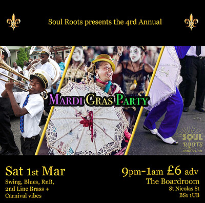 Soul Roots - Mardi Gras Party at The Boardroom