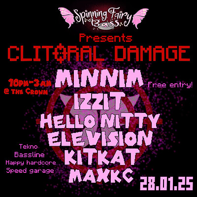 Spinning Fairy Bass: Clitoral Damage at The Crown