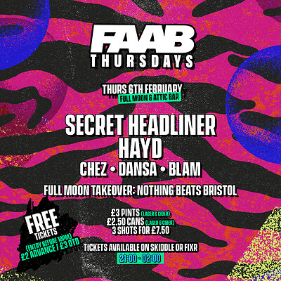 FAAB Presents: ATTIC Thursdays at The Full Moon & Attic Bar