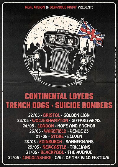 Continental Lovers + Trench Dogs + Suicide Bombers at The Golden Lion