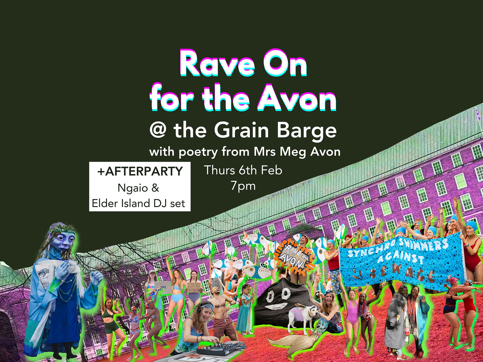 Rave On For The Avon: Film +NGAIO +Elder Island DJ at The Grain Barge