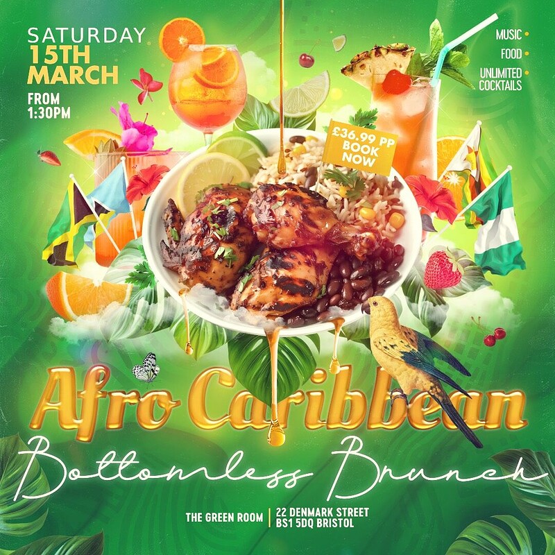 Afro Caribbean Bottomless Brunch at The Green Room