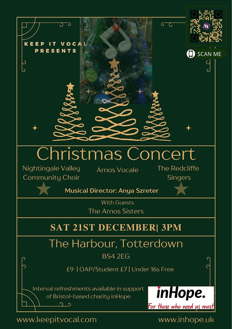 Christmas Concert at The Harbour, Totterdown, Bushy Park, BS4 2EG