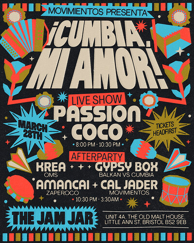 ¡Cumbia, Mi Amor Afterparty Clubnight at The Jam Jar