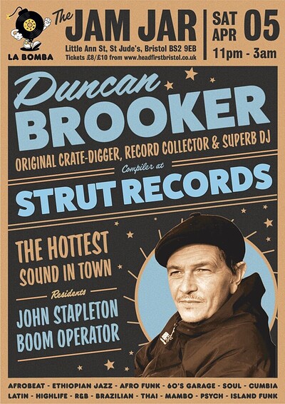 La Bomba presents Duncan Brooker at The Jam Jar