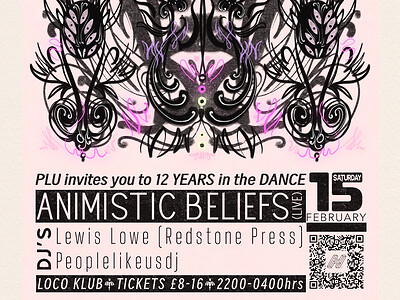 PLU: 12 years in the Dance wt Animistic Beliefs at The Loco Klub