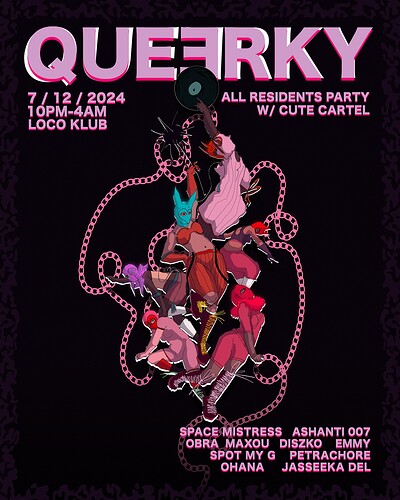 QUEERKY All Residents Party w/ CUTE CARTEL at The Loco Klub