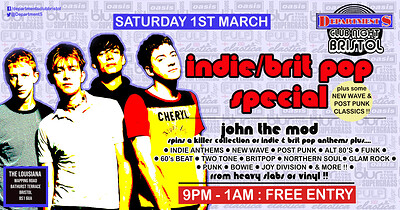 Department S Indie & Britpop Special at The Louisiana