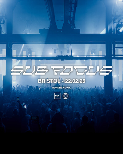 RUN 2025 | Sub Focus + huge line-up TBA at The Prospect Building