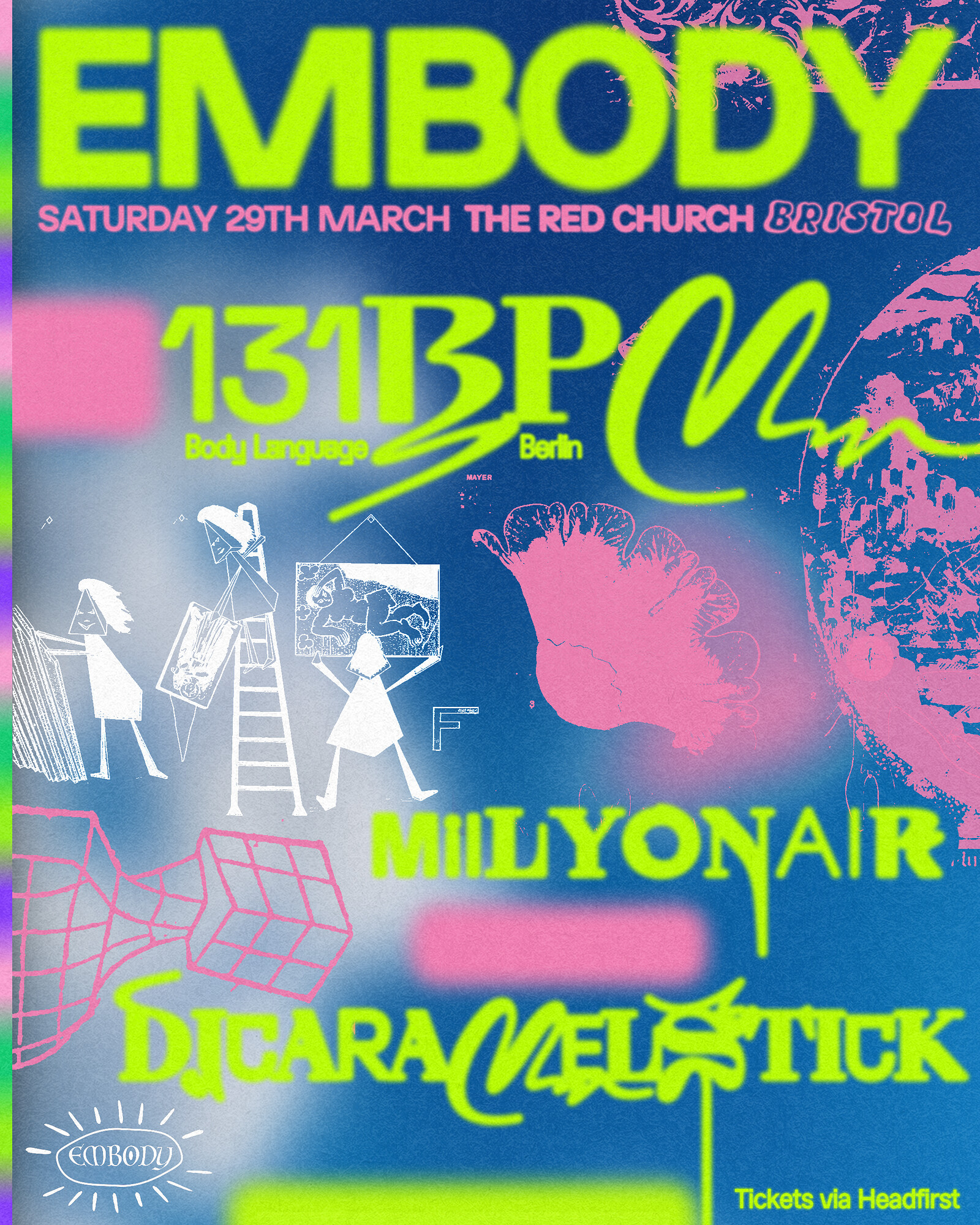 Embody w/ 131bpm +Milly on Air + DJCARAMELSTICK at The Red Church