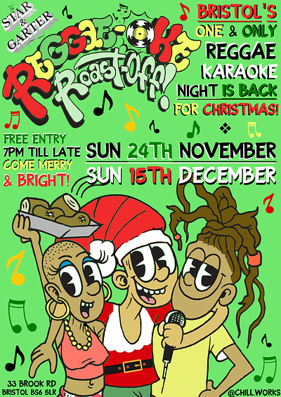 JINGLE BELL ROCKSTEADY - REGGAE-OKE ROAST OFF at The Star & Garter