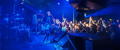 Band playing at a rock gig